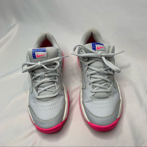 Nike Shoes - Nike Lite 2 Court Pure Platinum / Racer Blue Sz 8